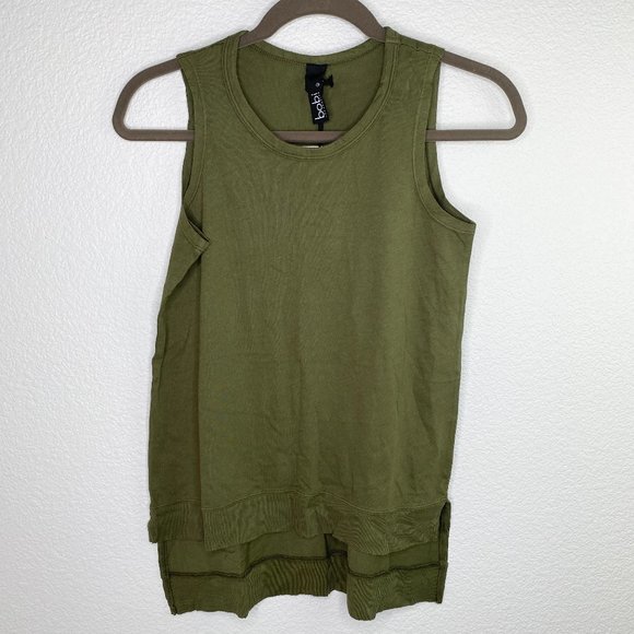 bobi Tops - NWT Bobi USA Green Fatigues High Low Tank Top Tee
